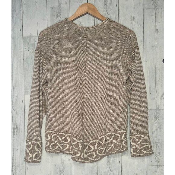 Bill Baber Handmade in Scotland Montrose Waterfall Natural Fiber Cardigan Sz. M - Picture 5 of 8